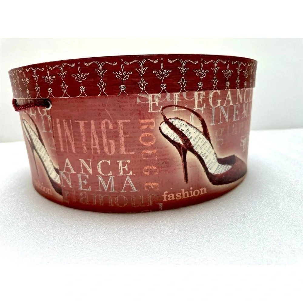 VTG NEW SOMETHING SPECIAL FEDORA HAT WIDE BRIM DERBY PARTY & EMILY ADAMS HAT BOX